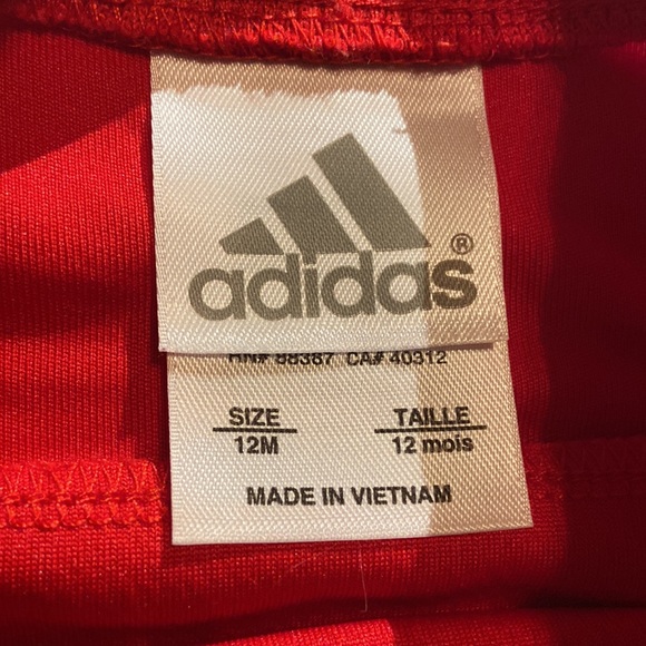 BUNDLE DISCOUNTS! 12 mo Adidas 33 sports jersey with cotton sleeves - Picture 2 of 11